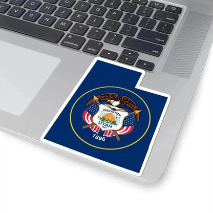 Flag-map of Utah (United States) STICKER Vinyl Kiss-Cut Decal - The Sticker Space