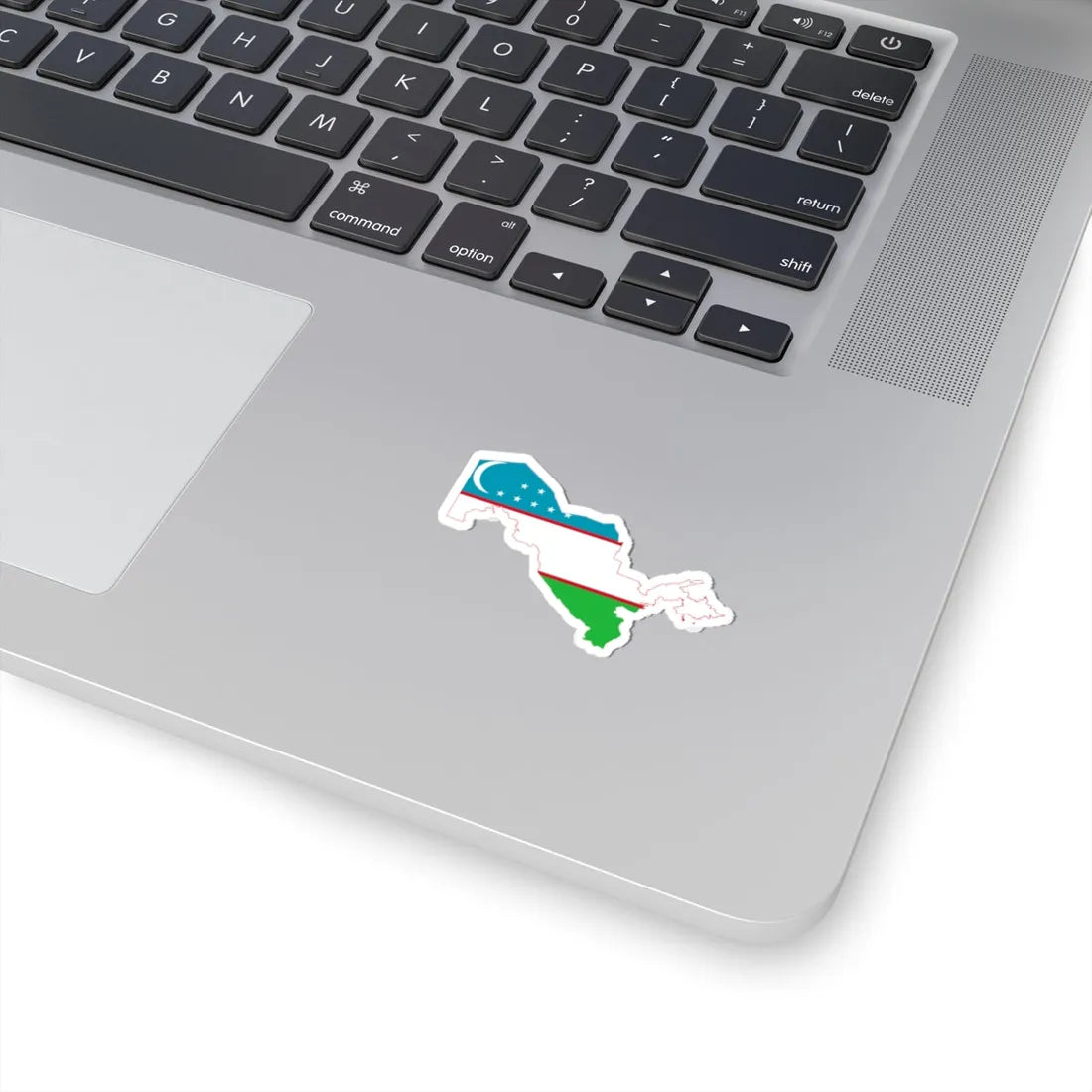 Flag-map of Uzbekistan (Uzbekistan) STICKER Vinyl Kiss-Cut Decal - The Sticker Space