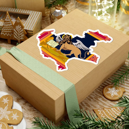 Flag-map of Veneto (Italy) STICKER Vinyl Kiss-Cut Decal - The Sticker Space