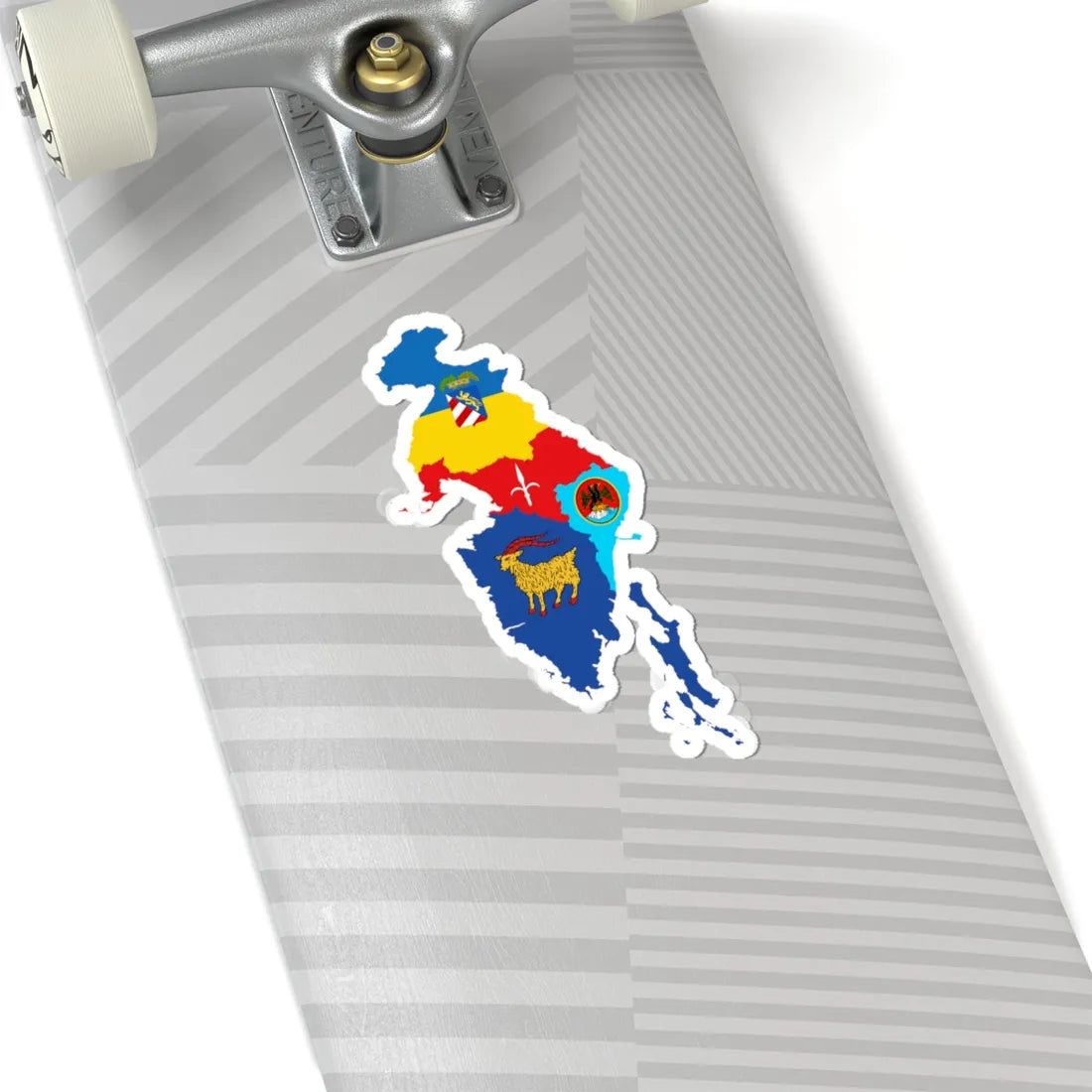 Flag map of Venezia Giulia (Italy) STICKER Vinyl Kiss-Cut Decal - The Sticker Space