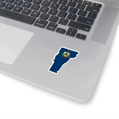Flag-map of Vermont (United States) STICKER Vinyl Kiss-Cut Decal - The Sticker Space