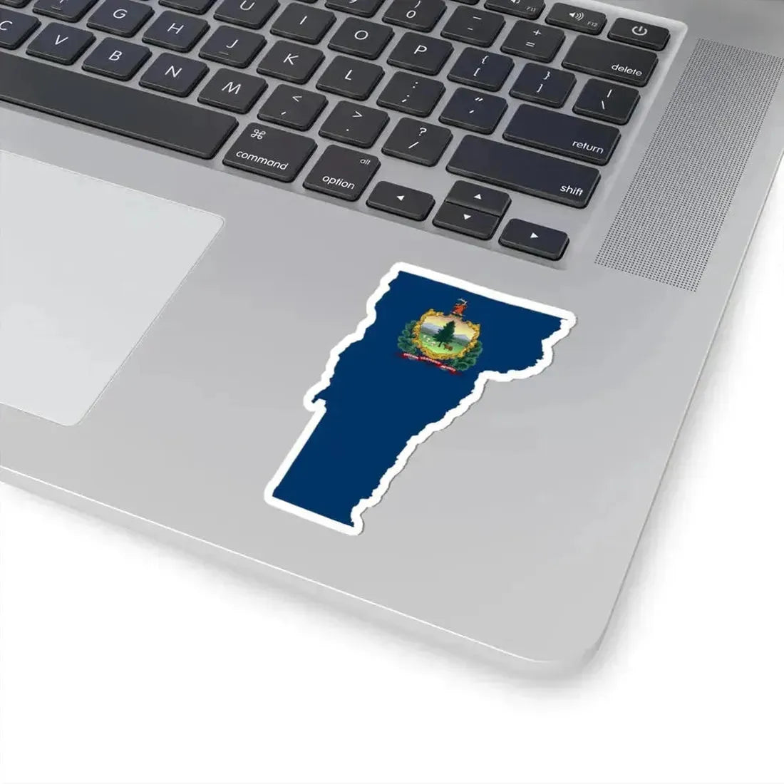 Flag-map of Vermont (United States) STICKER Vinyl Kiss-Cut Decal - The Sticker Space