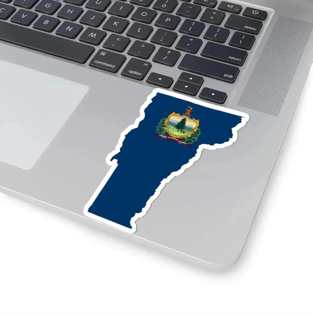 Flag-map of Vermont (United States) STICKER Vinyl Kiss-Cut Decal - The Sticker Space