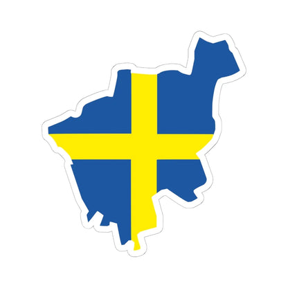 Flag-map of Verona (Italy) STICKER Vinyl Kiss-Cut Decal 6 Inch White - The Sticker Space