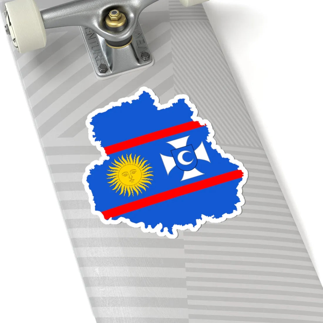 Flag-map of Vinnytsia Oblast (Ukraine) STICKER Vinyl Kiss-Cut Decal - The Sticker Space