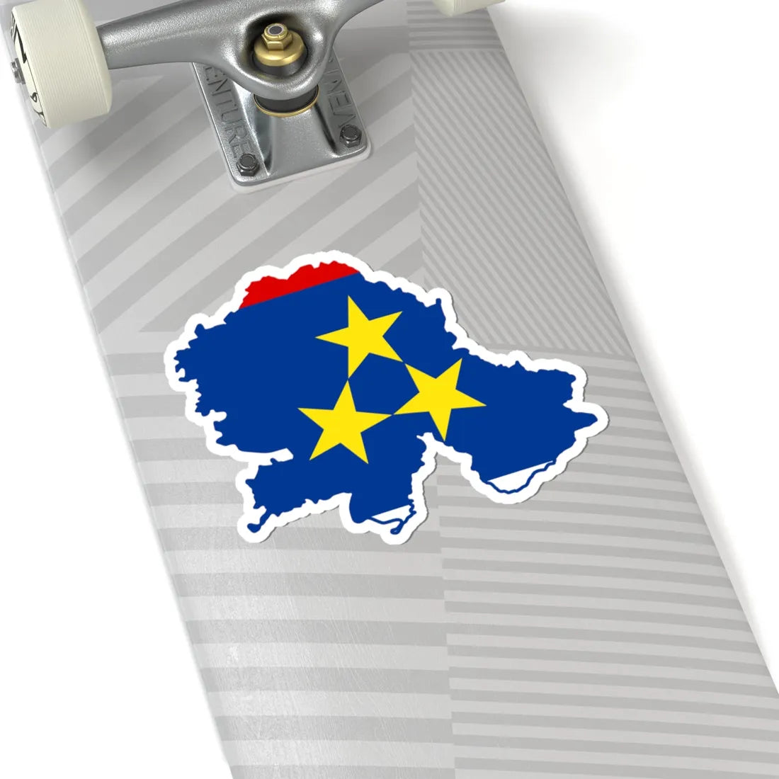 Flag-map of Vojvodina (Serbia) STICKER Vinyl Kiss-Cut Decal - The Sticker Space