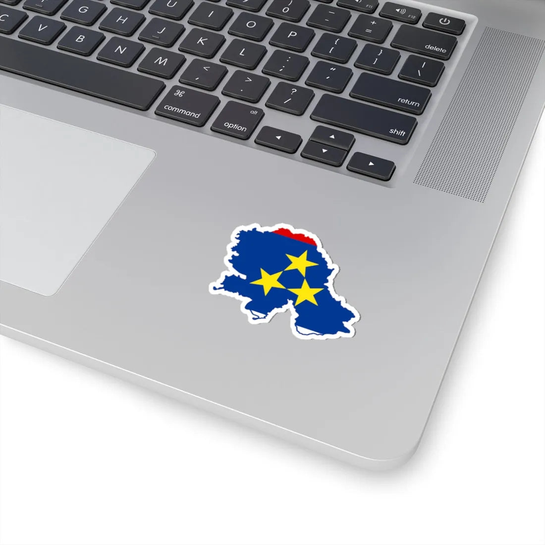 Flag-map of Vojvodina (Serbia) STICKER Vinyl Kiss-Cut Decal - The Sticker Space