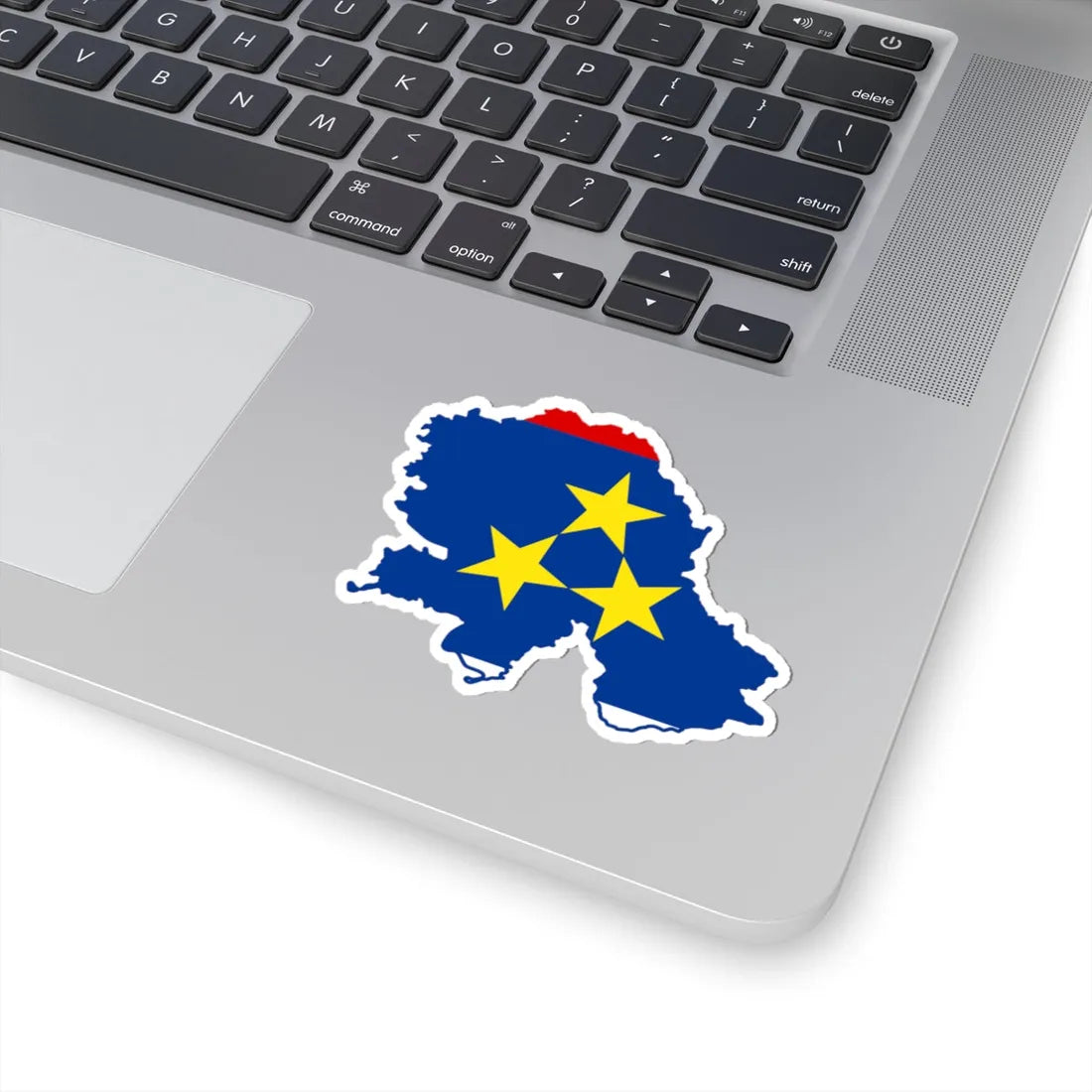 Flag-map of Vojvodina (Serbia) STICKER Vinyl Kiss-Cut Decal - The Sticker Space