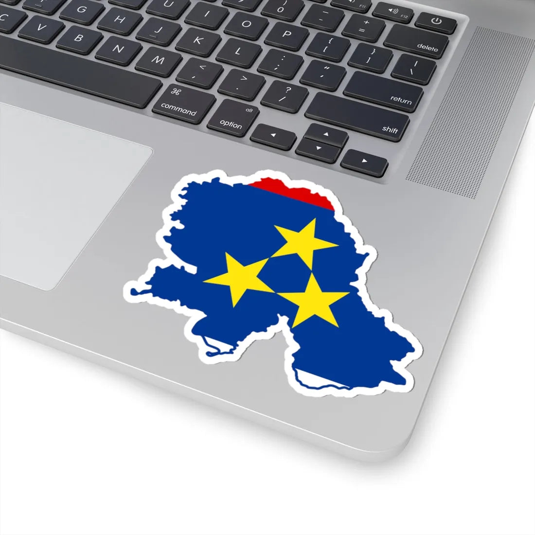 Flag-map of Vojvodina (Serbia) STICKER Vinyl Kiss-Cut Decal - The Sticker Space