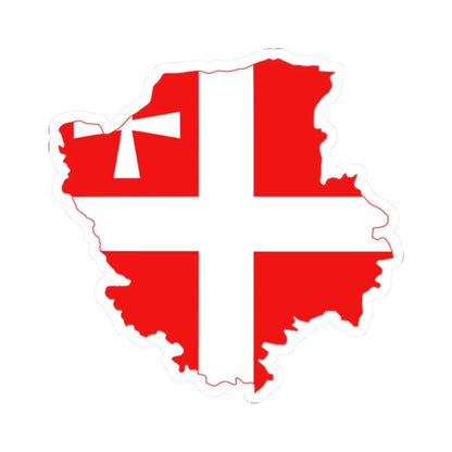 Flag-map of Volyn Oblast (Ukraine) STICKER Vinyl Kiss-Cut Decal 2 Inch White - The Sticker Space