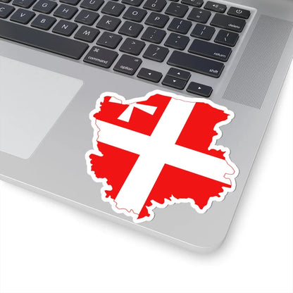 Flag-map of Volyn Oblast (Ukraine) STICKER Vinyl Kiss-Cut Decal - The Sticker Space