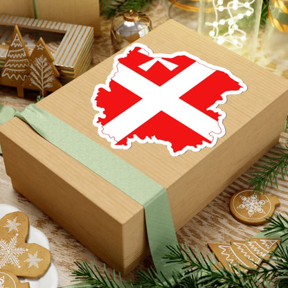 Flag-map of Volyn Oblast (Ukraine) STICKER Vinyl Kiss-Cut Decal - The Sticker Space