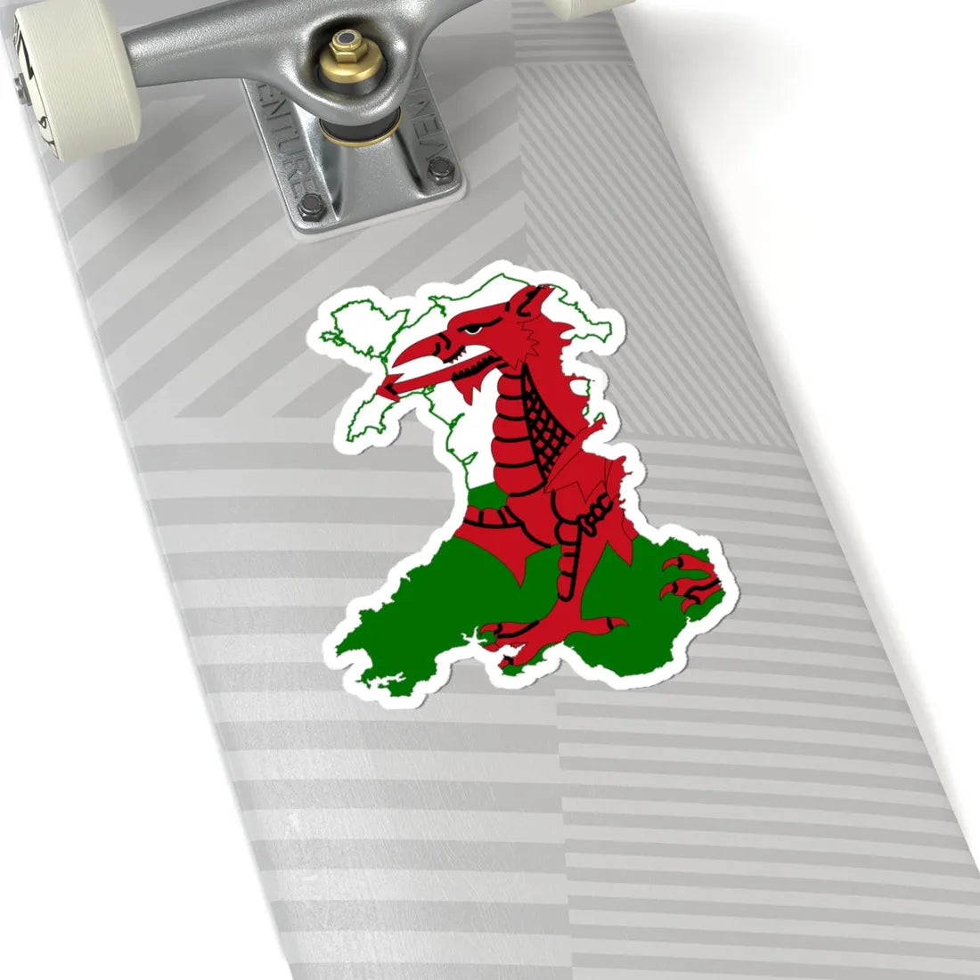 Flag map of Wales (United Kingdom) STICKER Vinyl Kiss-Cut Decal - The Sticker Space