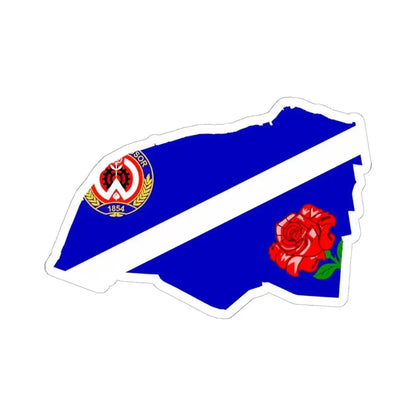 Flag-map of Windsor (Canada) STICKER Vinyl Kiss-Cut Decal 6 Inch White - The Sticker Space