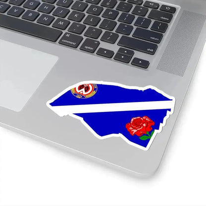 Flag-map of Windsor (Canada) STICKER Vinyl Kiss-Cut Decal - The Sticker Space