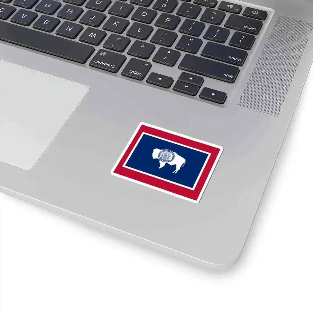 Flag-map of Wyoming (United States) STICKER Vinyl Kiss-Cut Decal - The Sticker Space