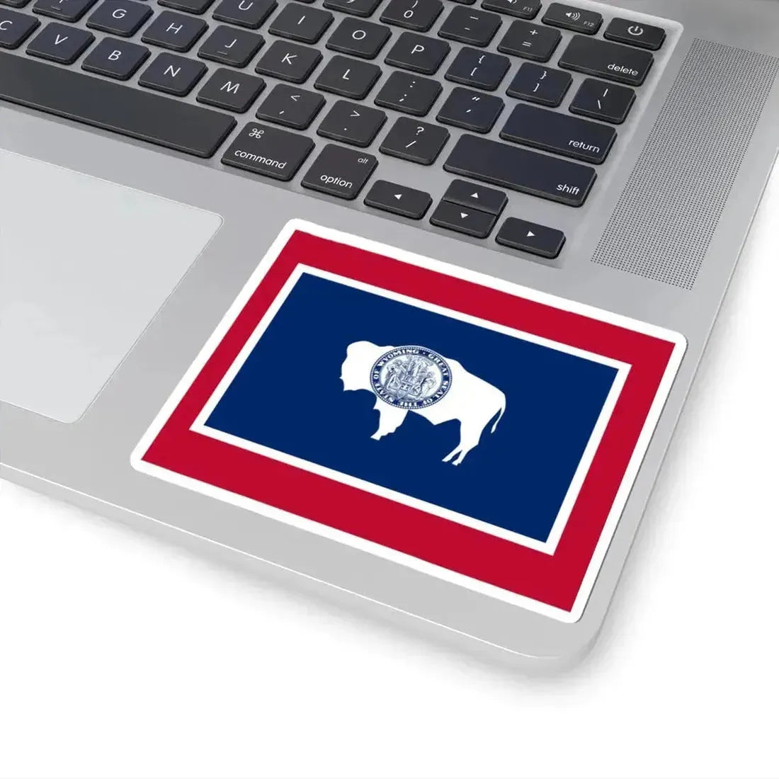 Flag-map of Wyoming (United States) STICKER Vinyl Kiss-Cut Decal - The Sticker Space