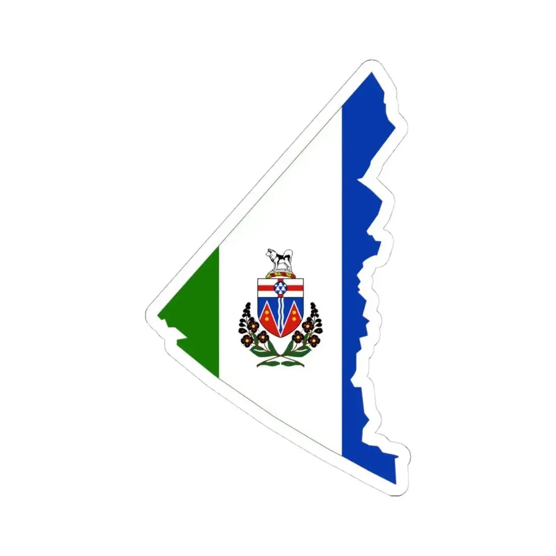 Flag-map of Yukon (Canada) STICKER Vinyl Kiss-Cut Decal 4 Inch White - The Sticker Space