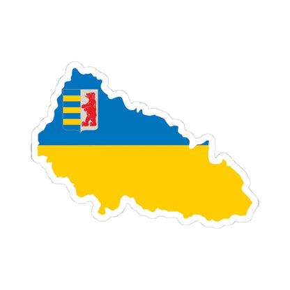 Flag-map of Zakarpattia Oblast (Ukraine) STICKER Vinyl Kiss-Cut Decal 4 Inch White - The Sticker Space