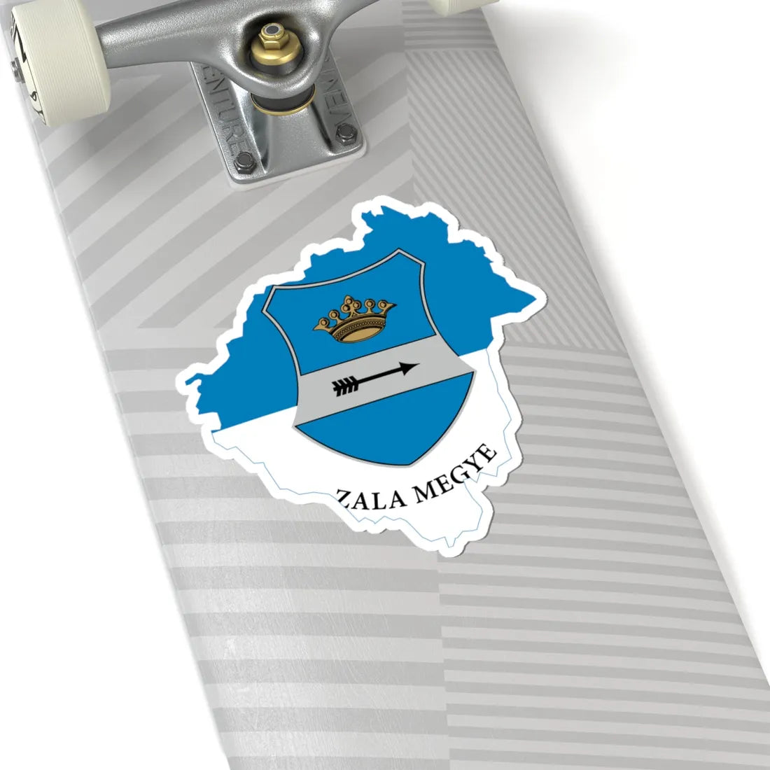 Flag-map of Zala County (Hungary) STICKER Vinyl Kiss-Cut Decal - The Sticker Space