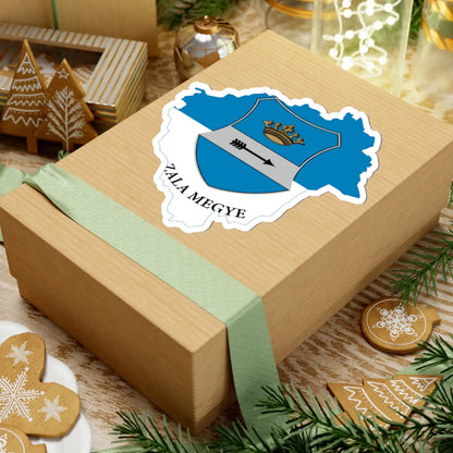 Flag-map of Zala County (Hungary) STICKER Vinyl Kiss-Cut Decal - The Sticker Space