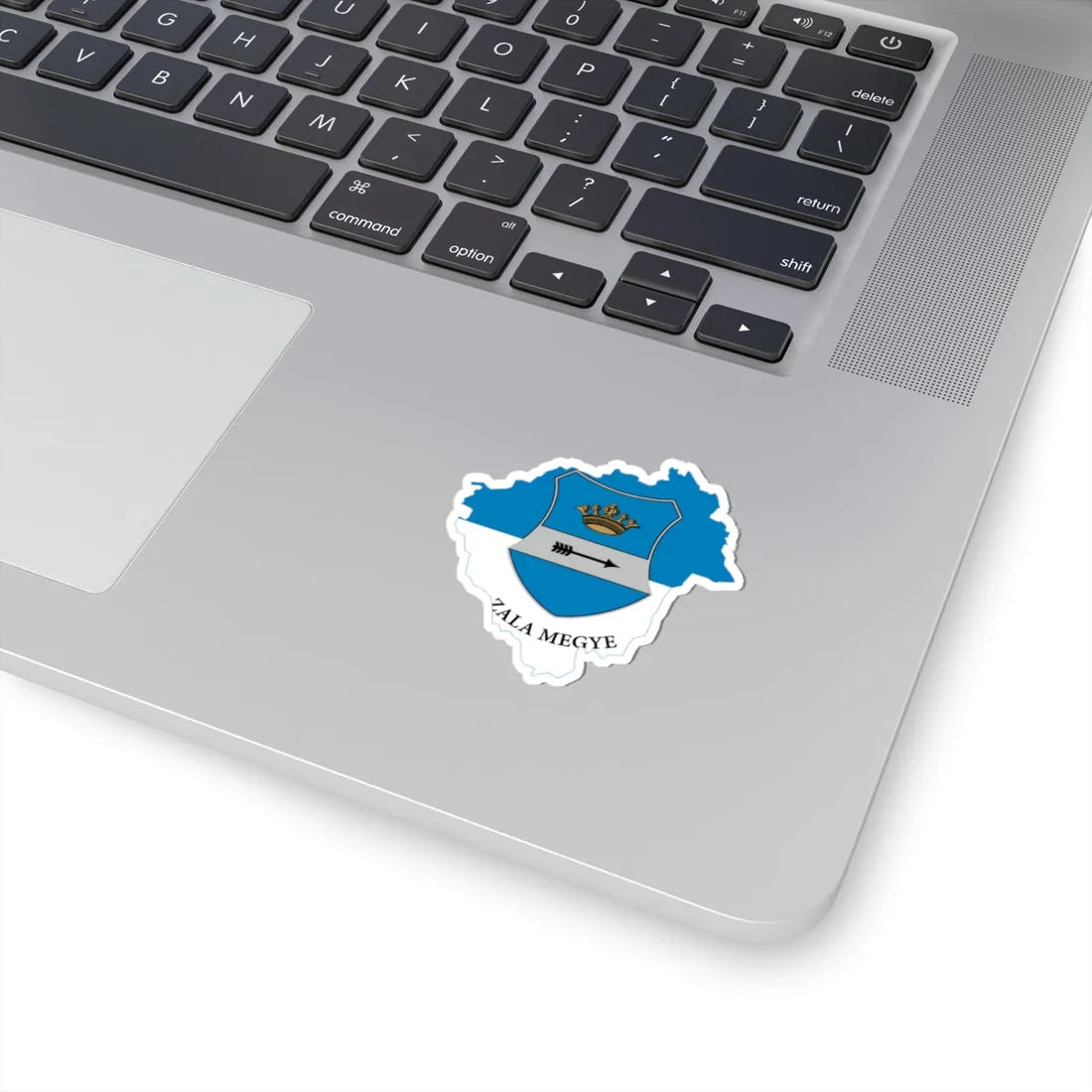 Flag-map of Zala County (Hungary) STICKER Vinyl Kiss-Cut Decal - The Sticker Space