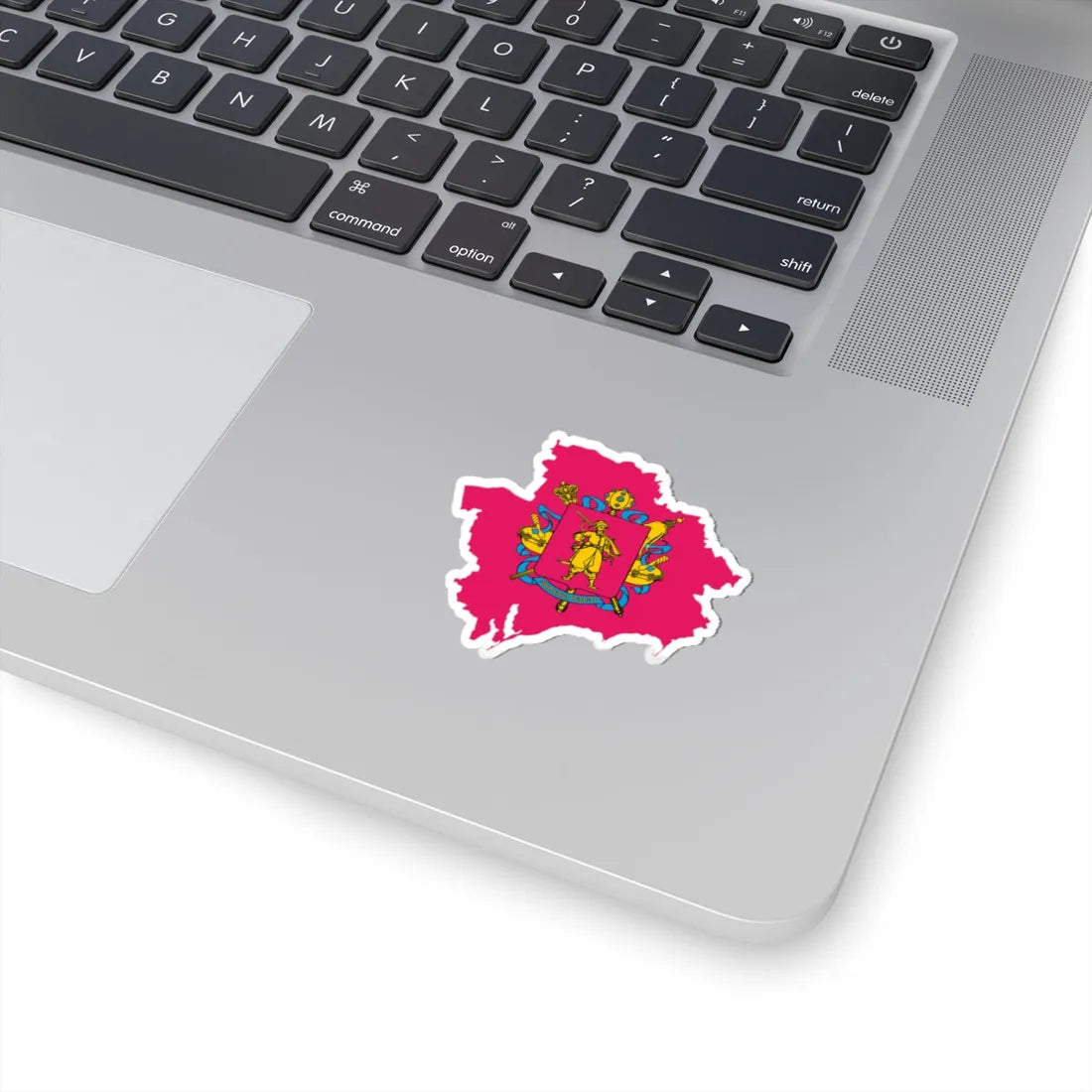 Flag-map of Zaporizhia Oblast (Ukraine) STICKER Vinyl Kiss-Cut Decal - The Sticker Space