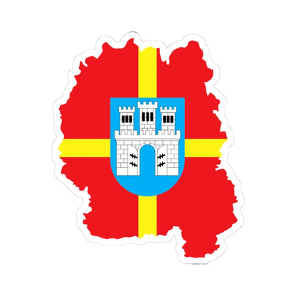 Flag-map of Zhytomyr Oblast (Ukraine) STICKER Vinyl Kiss-Cut Decal 3 Inch White - The Sticker Space