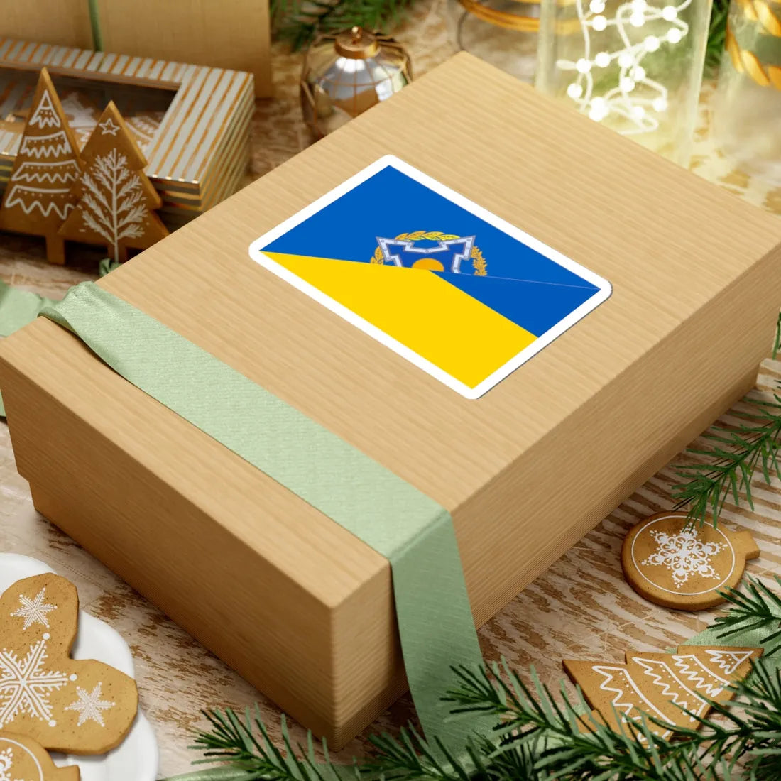 Flag ODKB and Ukraine (Ukraine) STICKER Vinyl Kiss-Cut Decal - The Sticker Space