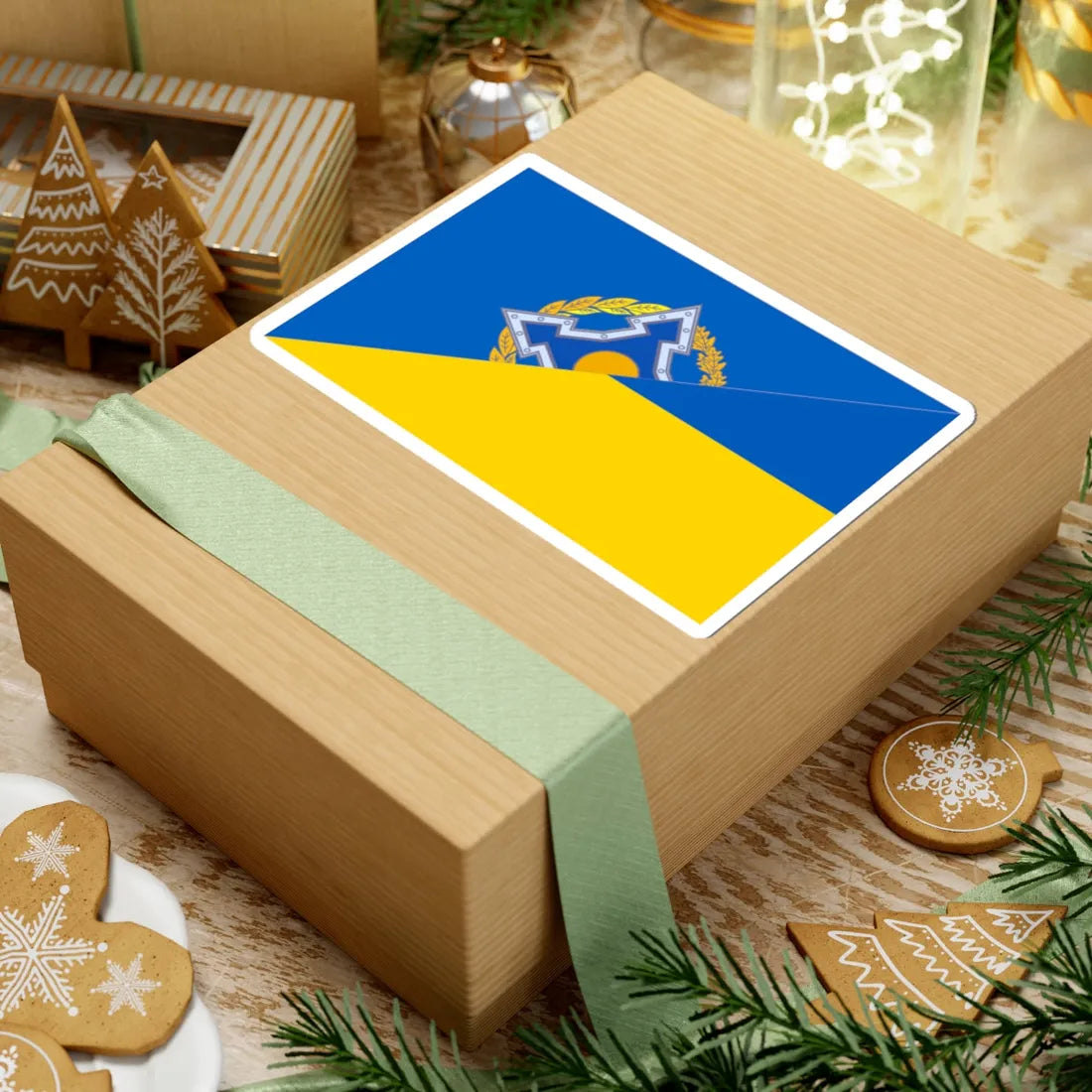 Flag ODKB and Ukraine (Ukraine) STICKER Vinyl Kiss-Cut Decal - The Sticker Space