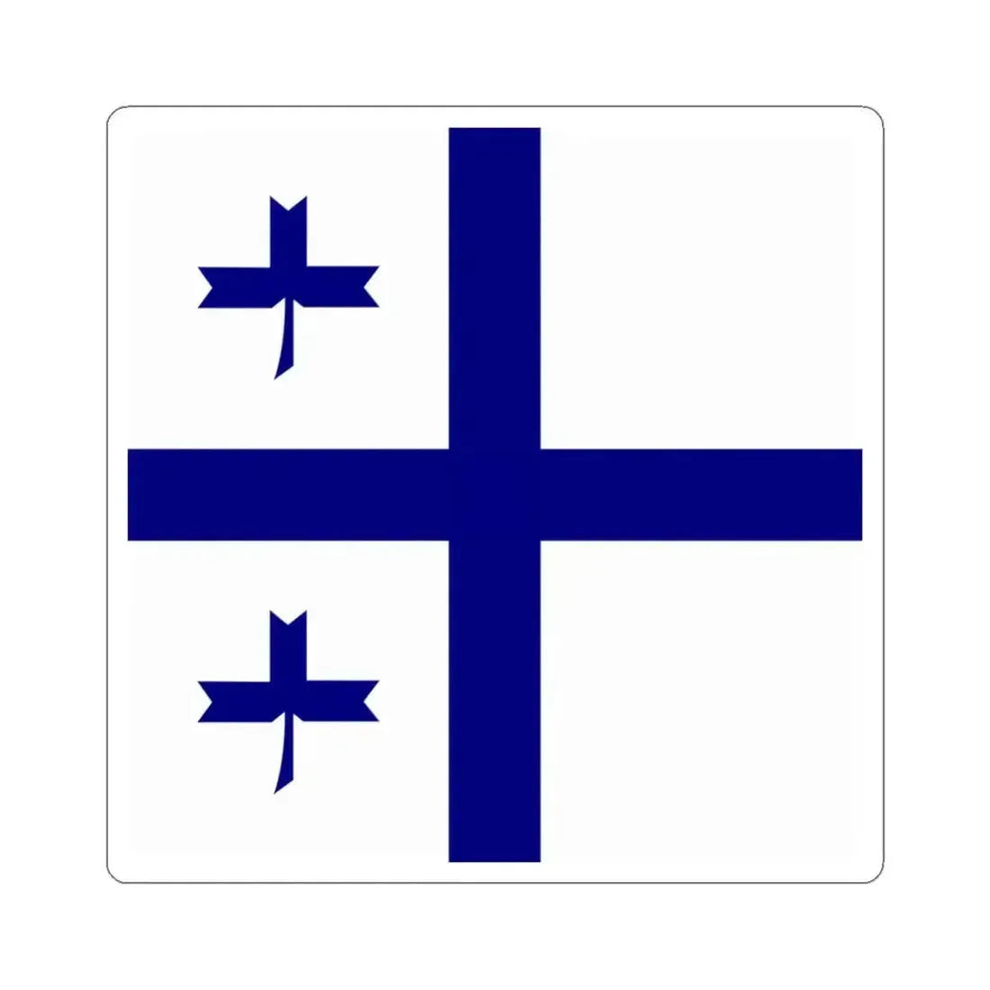 Flag of a rear admiral of the Independent State of Croatia (Croatia) STICKER Vinyl Kiss-Cut Decal 3 Inch White - The Sticker Space