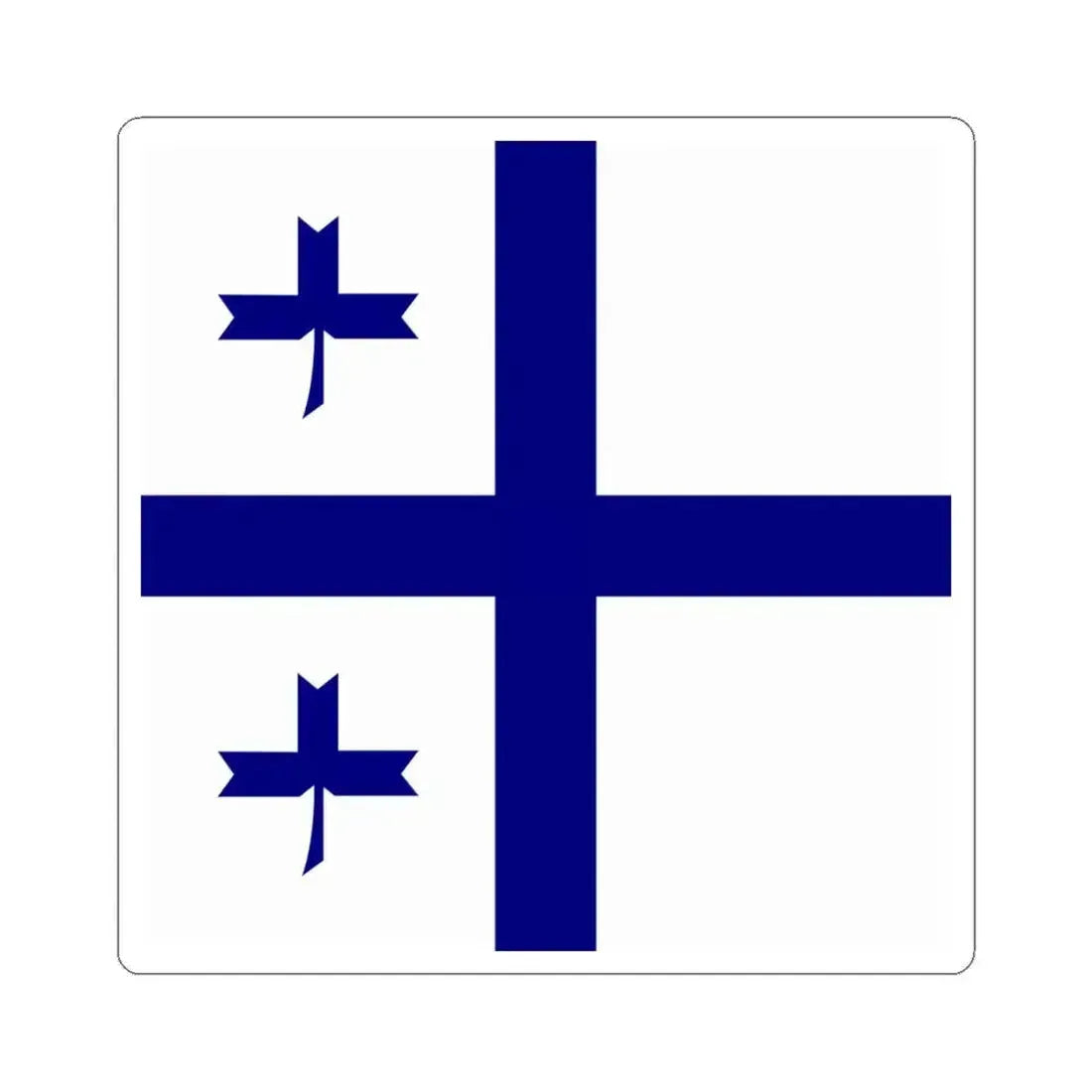 Flag of a rear admiral of the Independent State of Croatia (Croatia) STICKER Vinyl Kiss-Cut Decal 4 Inch White - The Sticker Space
