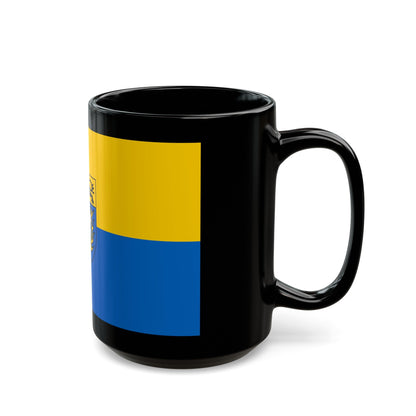 Flag of Aachen Germany - Black Coffee Mug-The Sticker Space