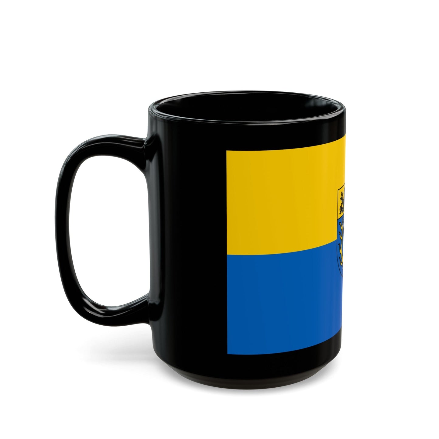 Flag of Aachen Germany - Black Coffee Mug-The Sticker Space