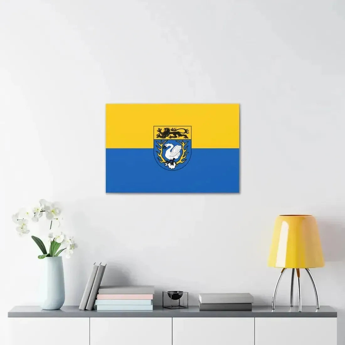 Flag of Aachen Germany - Canvas Wall Art - The Sticker Space