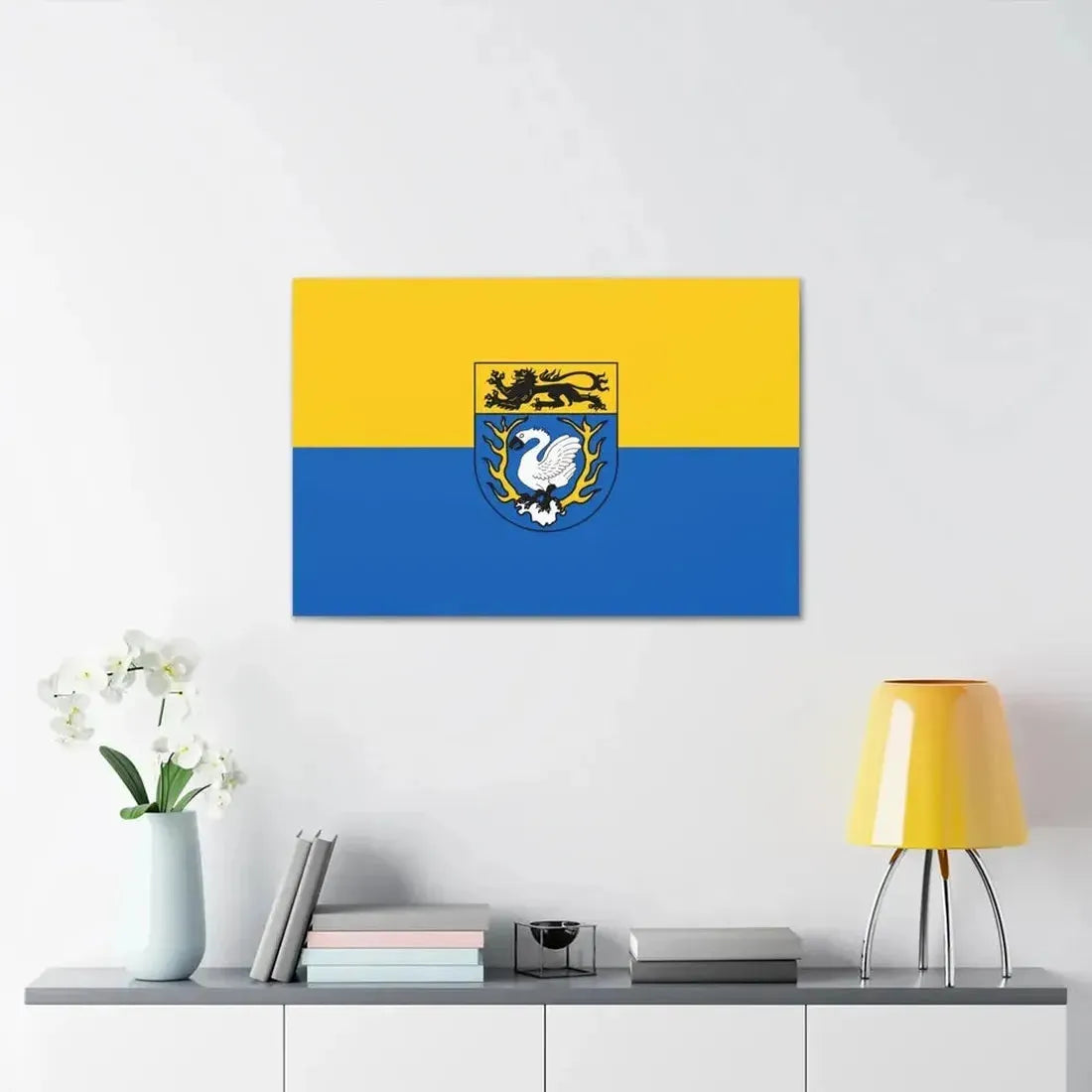 Flag of Aachen Germany - Canvas Wall Art - The Sticker Space