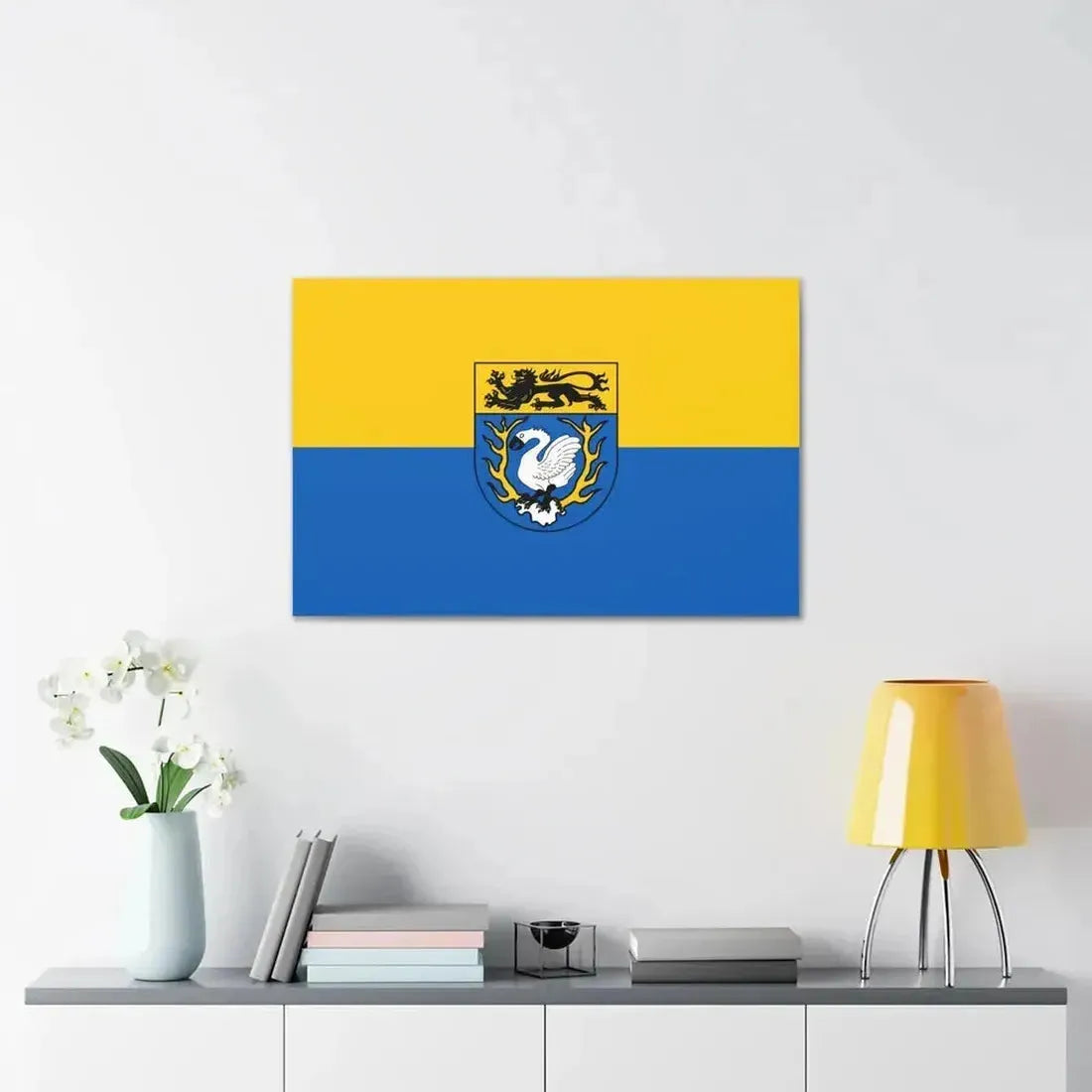 Flag of Aachen Germany - Canvas Wall Art - The Sticker Space