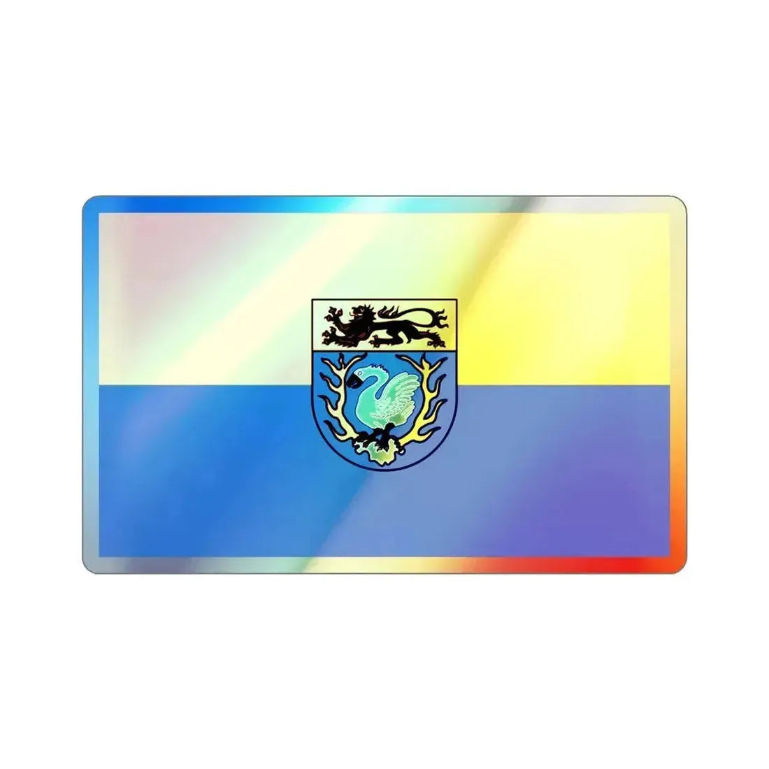 Flag of Aachen Germany Holographic STICKER Die-Cut Vinyl Decal 2 Inch - The Sticker Space