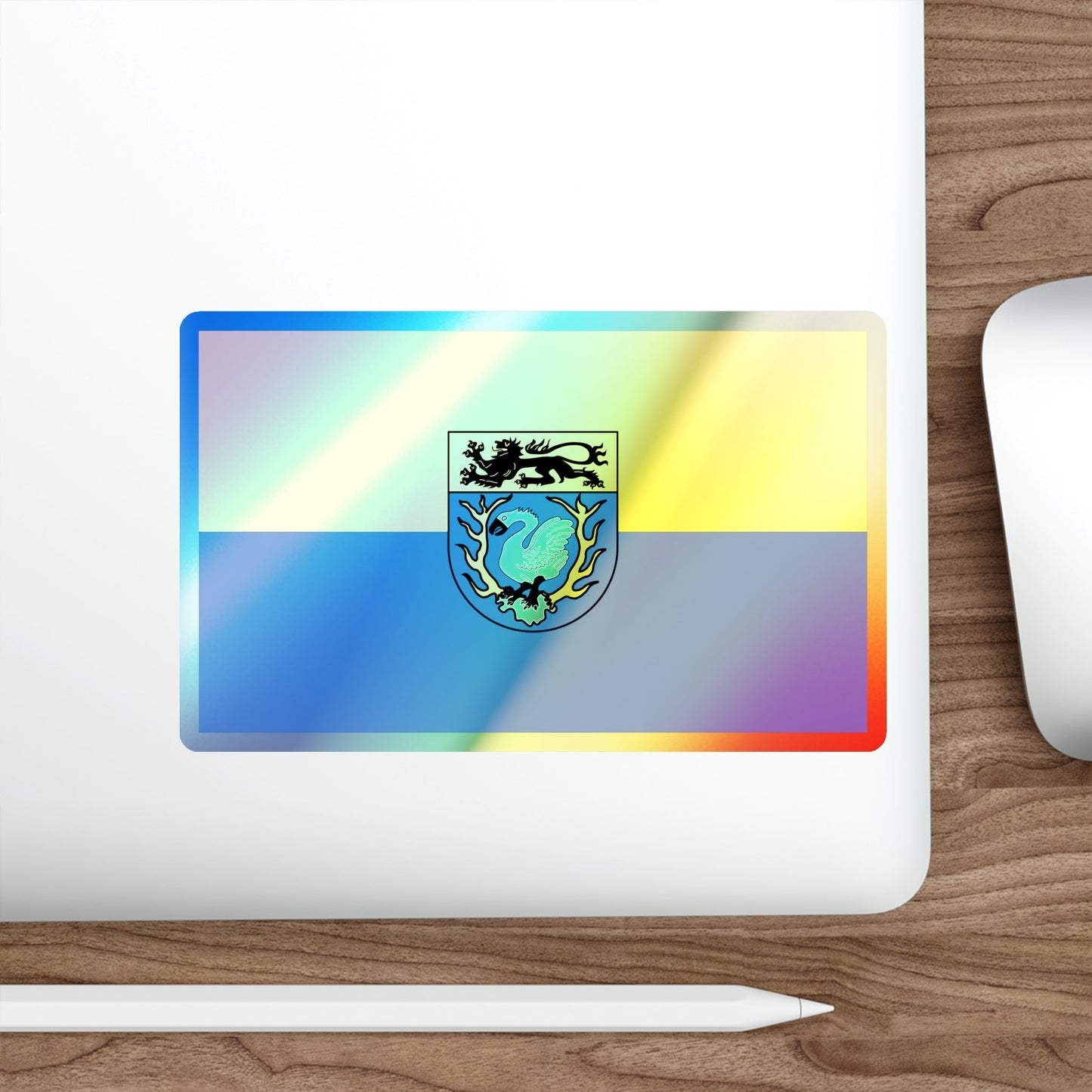 Flag of Aachen Germany Holographic STICKER Die-Cut Vinyl Decal-The Sticker Space