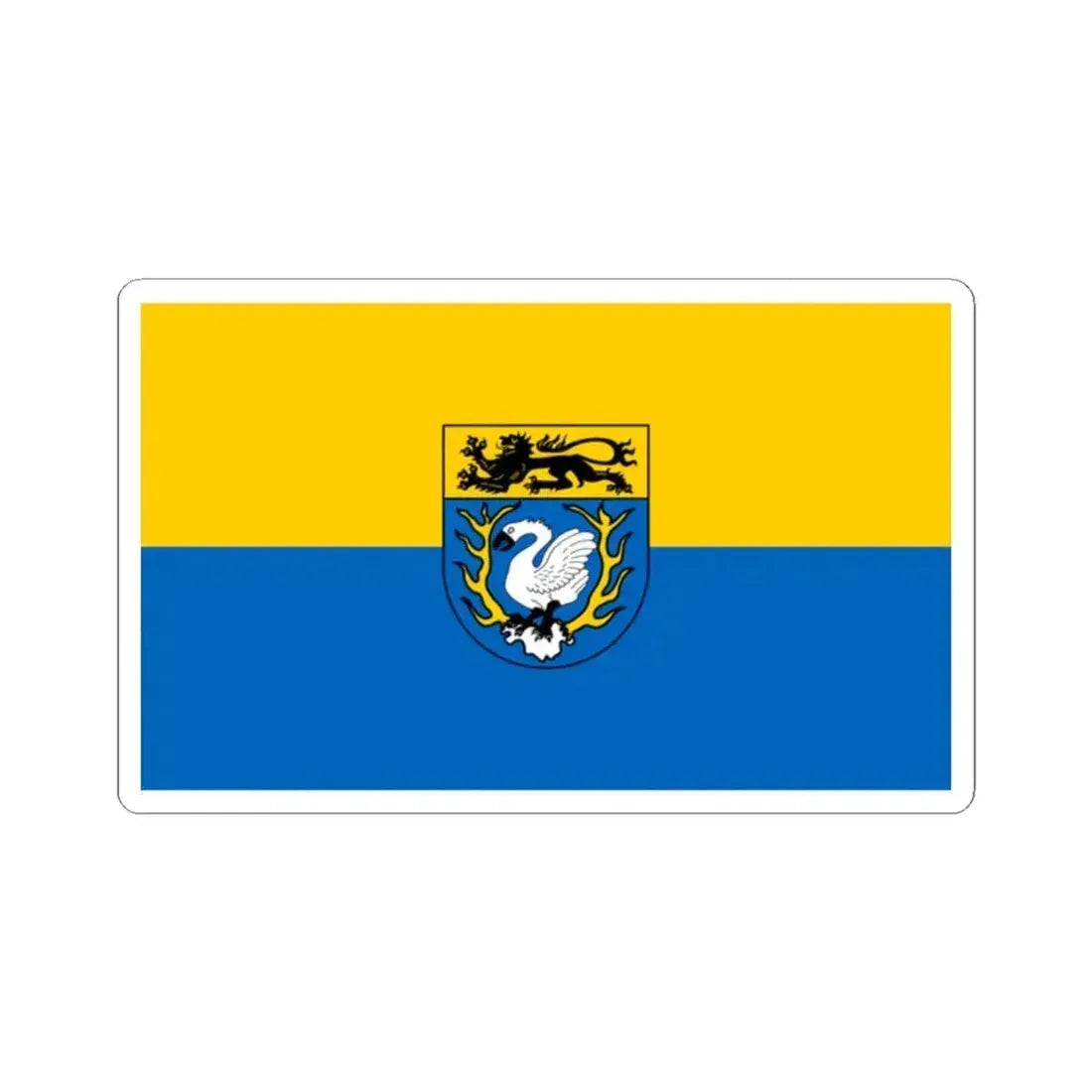 Flag of Aachen Germany - STICKER Vinyl Kiss-Cut Decal 2 Inch White - The Sticker Space