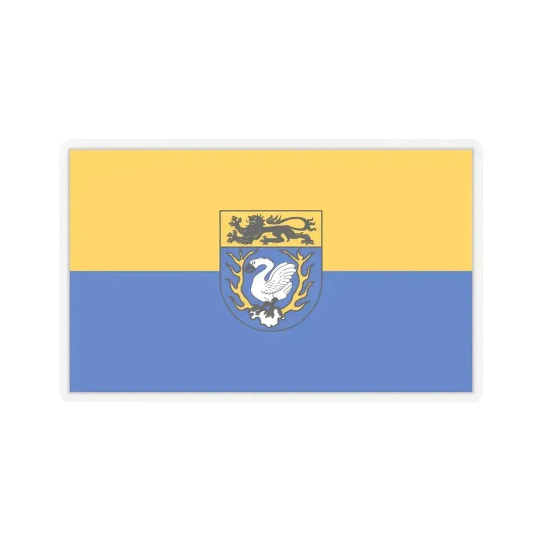 Flag of Aachen Germany - STICKER Vinyl Kiss-Cut Decal 3 Inch Transparent - The Sticker Space