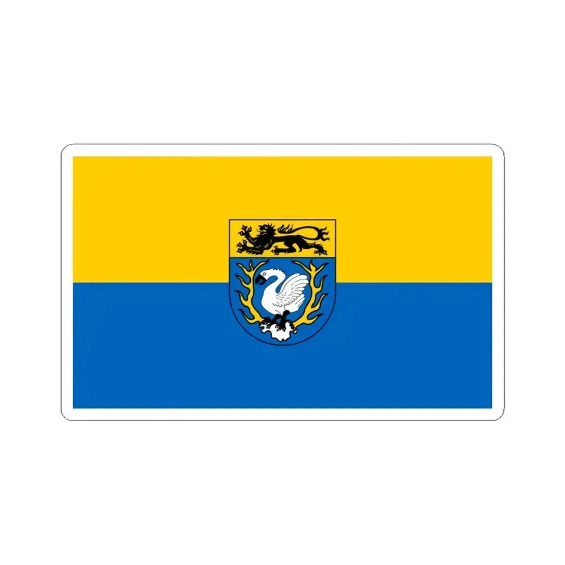 Flag of Aachen Germany - STICKER Vinyl Kiss-Cut Decal 3 Inch White - The Sticker Space