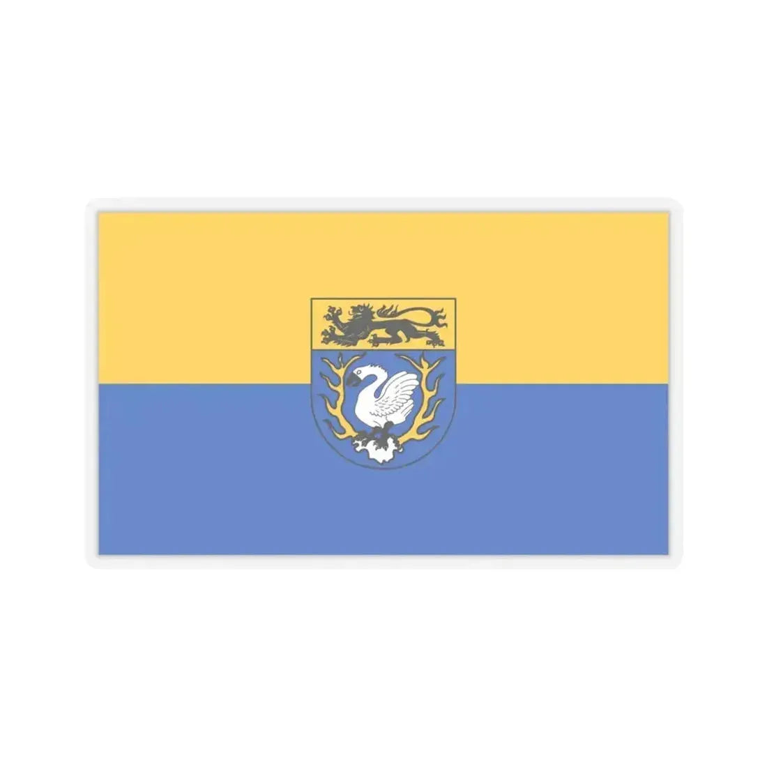 Flag of Aachen Germany - STICKER Vinyl Kiss-Cut Decal 4 Inch Transparent - The Sticker Space