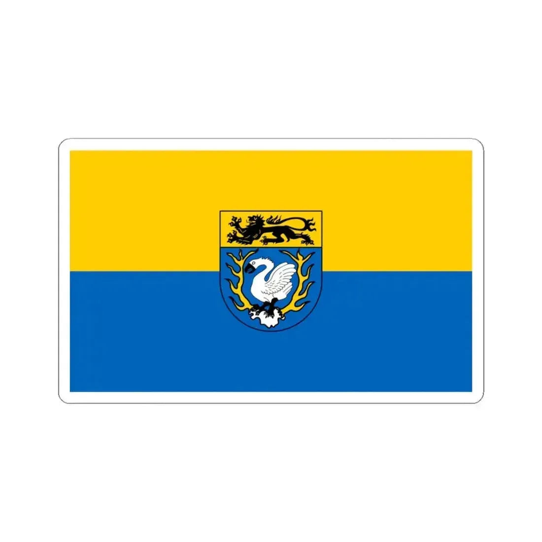 Flag of Aachen Germany - STICKER Vinyl Kiss-Cut Decal 4 Inch White - The Sticker Space