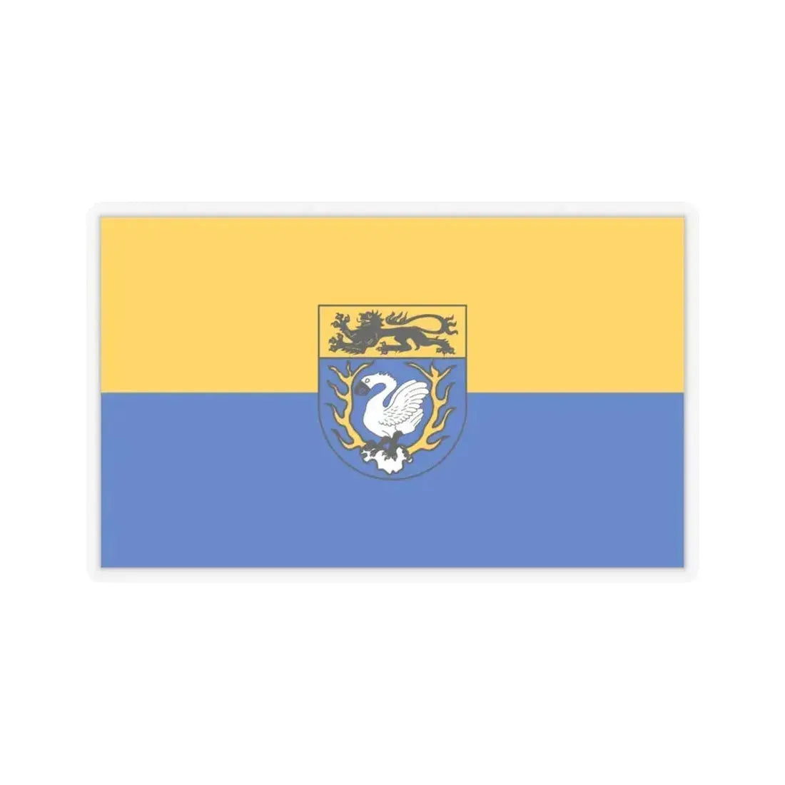 Flag of Aachen Germany - STICKER Vinyl Kiss-Cut Decal 6 Inch Transparent - The Sticker Space