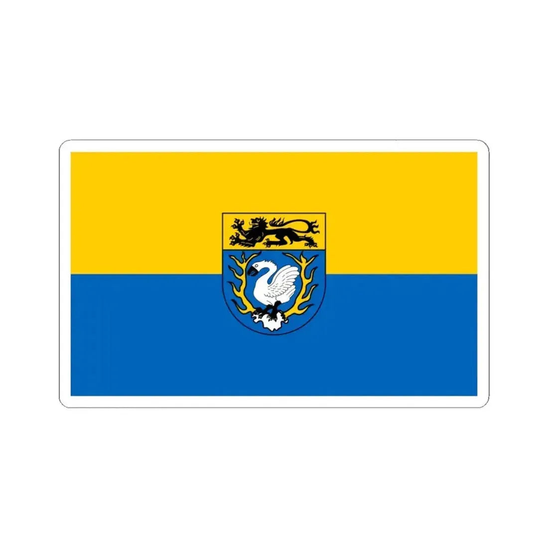 Flag of Aachen Germany - STICKER Vinyl Kiss-Cut Decal 6 Inch White - The Sticker Space