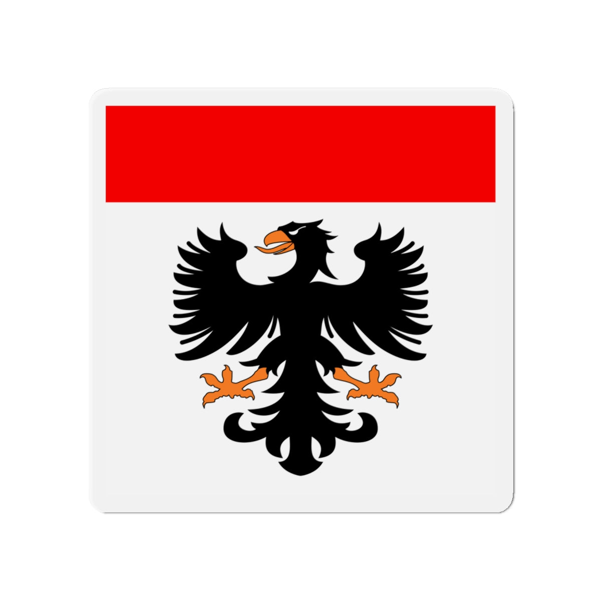 Flag of Aarau Switzerland - Die-Cut Magnet-4" x 4"-The Sticker Space