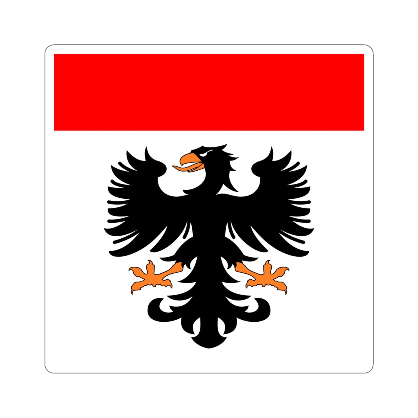 Flag of Aarau Switzerland STICKER Vinyl Die-Cut Decal-4 Inch-The Sticker Space