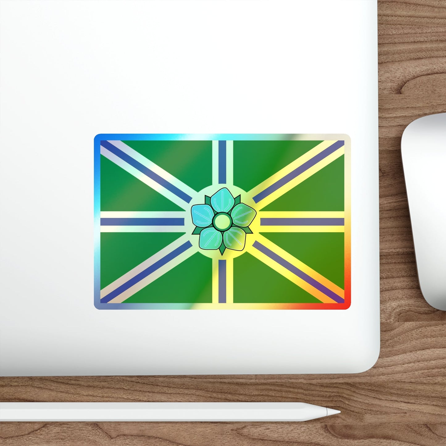 Flag of Abbotsford BC Canada Holographic STICKER Die-Cut Vinyl Decal-The Sticker Space