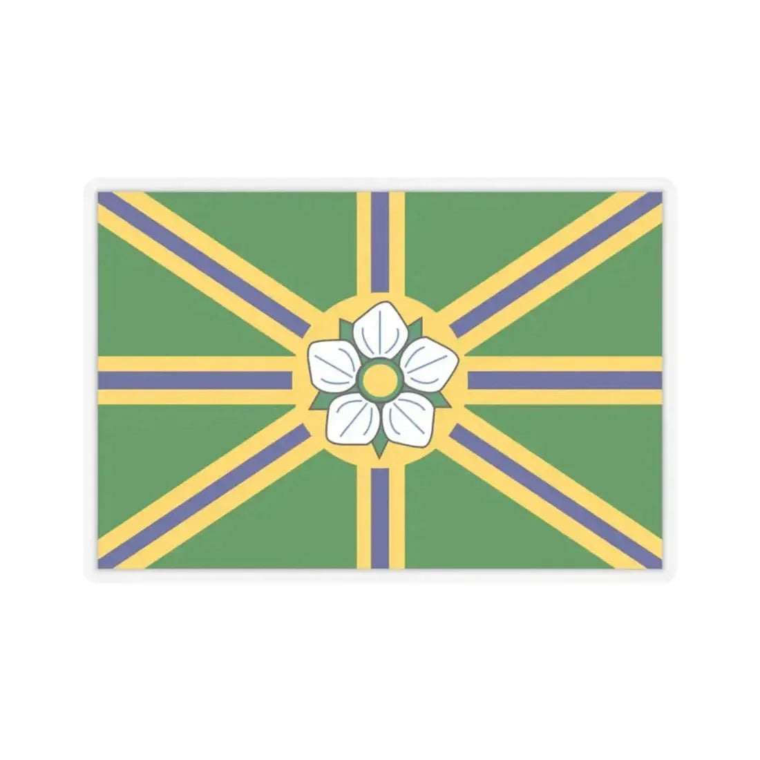 Flag of Abbotsford BC Canada - STICKER Vinyl Kiss-Cut Decal 3 Inch Transparent - The Sticker Space